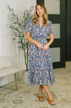 Load image into Gallery viewer, I Wanna Talk Notch Neck Midi Dress
