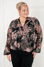 Load image into Gallery viewer, I Wish We Had it All Surplice Floral Blouse
