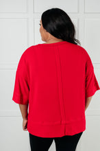 Load image into Gallery viewer, I'll Never Forget Ribbed Dolman Sleeve Top in Red