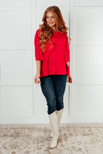 Load image into Gallery viewer, I'll Never Forget Ribbed Dolman Sleeve Top in Red