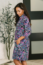 Load image into Gallery viewer, Inspire Collared Dress in Black and Cool Paisley