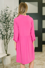 Load image into Gallery viewer, Inspire Collared Neck Dress in Runway Pink