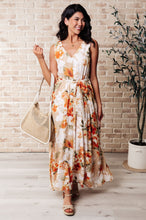 Load image into Gallery viewer, It's All Sunshine V-Neck Floral Dress in Orange