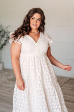Load image into Gallery viewer, It's Giving Goddess V-Neck Flutter Sleeve Dress