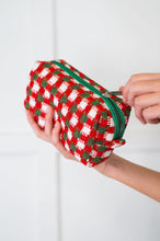 Load image into Gallery viewer, Jolly Holiday Textured Woven Zip Bag
