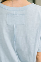 Load image into Gallery viewer, Just Like That Relaxed Heather Tee in Blue