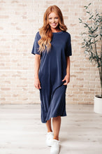 Load image into Gallery viewer, Keeping It Chill Drop Shoulder Maxi Dress in Dark Night