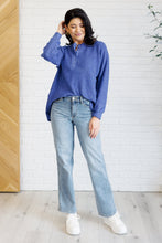 Load image into Gallery viewer, Keeping it Real Brushed Melange Hacci Long Sleeve Tee in Bright Blue