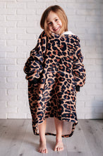 Load image into Gallery viewer, Kids Oversized Hoodie Blanket in Leopard