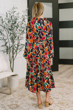 Load image into Gallery viewer, Leafing it All Behind Long Sleeve Tiered Dress