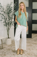 Load image into Gallery viewer, Like a Song Sleeveless V-Neck Blouse in Green