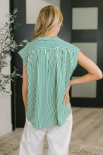 Load image into Gallery viewer, Like a Song Sleeveless V-Neck Blouse in Green