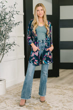 Load image into Gallery viewer, Lizzy Cardigan in Hunter Green Floral Paisley