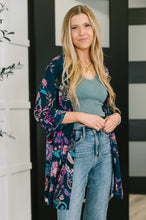 Load image into Gallery viewer, Lizzy Cardigan in Hunter Green Floral Paisley