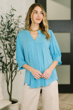 Load image into Gallery viewer, Lizzy Smock Top in Coastal Blue