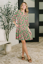 Load image into Gallery viewer, Lizzy Sunday Dress in Emerald Abstract Floral- 3/3/2026 NEW