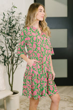 Load image into Gallery viewer, Lizzy Sunday Dress in Emerald Abstract Floral- 3/3/2026 NEW