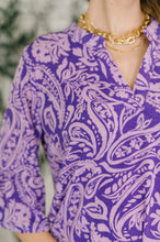 Load image into Gallery viewer, Lizzy Sunday Dress in Purple Paisley- 3/3/2026 NEW