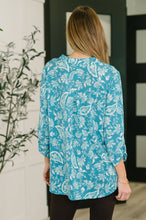 Load image into Gallery viewer, Lizzy Top in Aqua Paisley