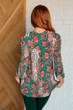Load image into Gallery viewer, Lizzy Top in Teal Snake Print