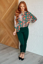 Load image into Gallery viewer, Lizzy Top in Teal Snake Print