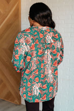 Load image into Gallery viewer, Lizzy Top in Teal Snake Print
