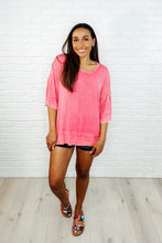Load image into Gallery viewer, Loosely Speaking Oversized Basic Top in Fuchsia