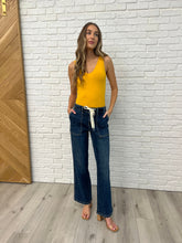 Load image into Gallery viewer, Melanie High Rise Drawstring Wide Leg Jeans