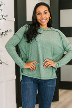 Load image into Gallery viewer, Mellow Mood Heathered Pullover in Dark Green