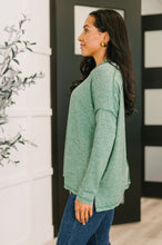 Load image into Gallery viewer, Mellow Mood Heathered Pullover in Dark Green
