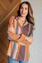 Load image into Gallery viewer, Moderately Mod Polka Dot Button Up Top