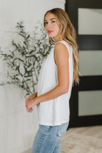 Load image into Gallery viewer, New Normal Pleat Detail Sleeveless Top in White