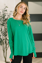 Load image into Gallery viewer, Nice to Each Other Raglan Sleeve Top in Kelly Green