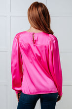 Load image into Gallery viewer, Not Exaggerating Satin Puff Sleeve Blouse