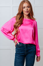 Load image into Gallery viewer, Not Exaggerating Satin Puff Sleeve Blouse
