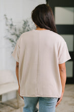 Load image into Gallery viewer, Not That complicated Textured Boxy Tee in Ash Mocha