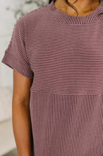 Load image into Gallery viewer, On Repeat Cable Ribbed Knit Tee
