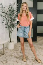 Load image into Gallery viewer, One Piece at a Time V-Neck Short Sleeve Top in Coral