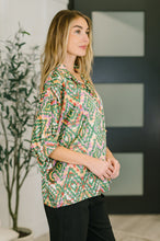 Load image into Gallery viewer, Optical Illusion Button Up Blouse