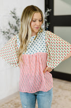 Load image into Gallery viewer, Outside Advantage Mixed Print Boho Blouse