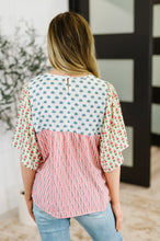 Load image into Gallery viewer, Outside Advantage Mixed Print Boho Blouse