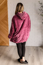 Load image into Gallery viewer, Oversized Velour Blanket Hoodie in Purple
