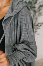 Load image into Gallery viewer, Pamper Travel Hooded Cardigan in Charcoal