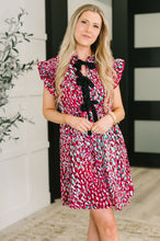 Load image into Gallery viewer, Pattern Pending Bow Detail Dress in Fuchsia and Black