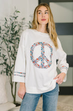 Load image into Gallery viewer, Peace, Love, and Flowers Peace Sign Top