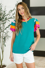 Load image into Gallery viewer, Perfect Playlist Color Block Sleeve Top