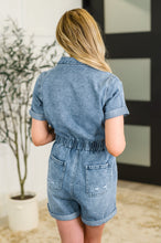 Load image into Gallery viewer, Pleasant and Relevant Denim Romper