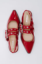 Load image into Gallery viewer, Pop of Color Pointy Toe Slip On in Red