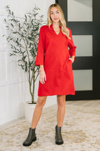 Load image into Gallery viewer, Portfolio Quarter Sleeve Dress in Red