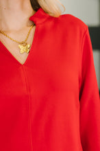 Load image into Gallery viewer, Portfolio Quarter Sleeve Dress in Red